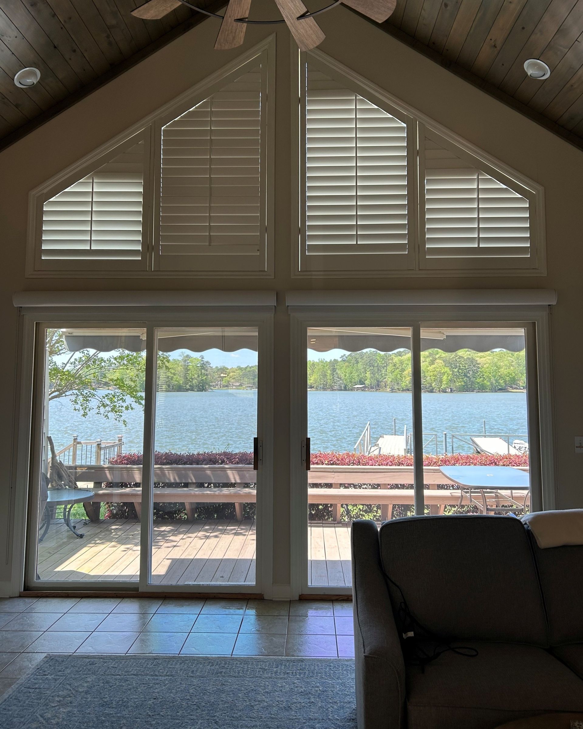 lake martin home window tinting in Dadeville AL - SPF Dimmed Crystal Home Tint adds clarity blocking UV Sun also heat gain at Lake Martin. Dadeville, AL