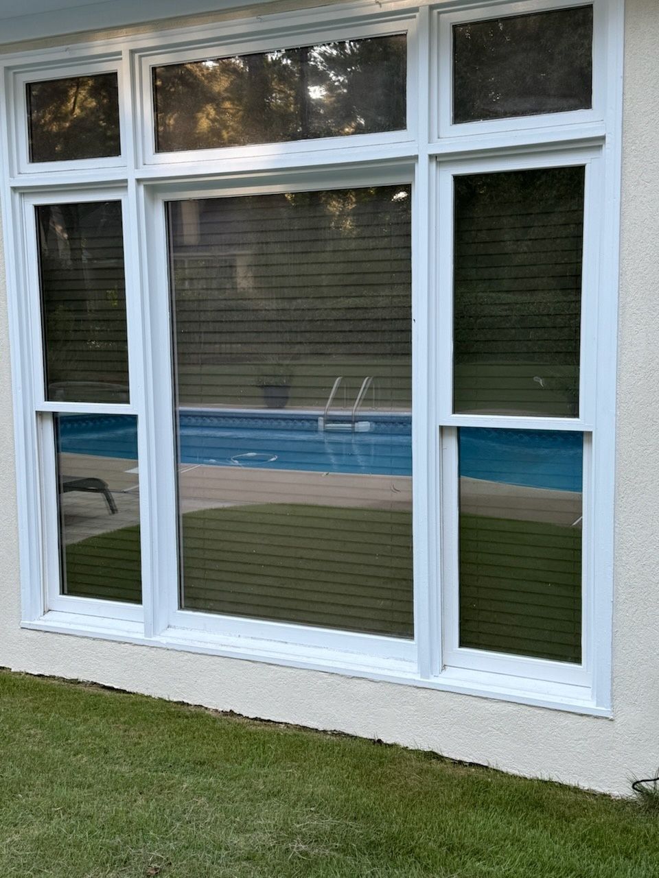 residential window tinting - The side window panels were replaced with green Low-E panes creating a mismatched look. SPF Platinum Tint blended them all together while adding increased benefits with top UV Heat blocking results. Montgomery AL