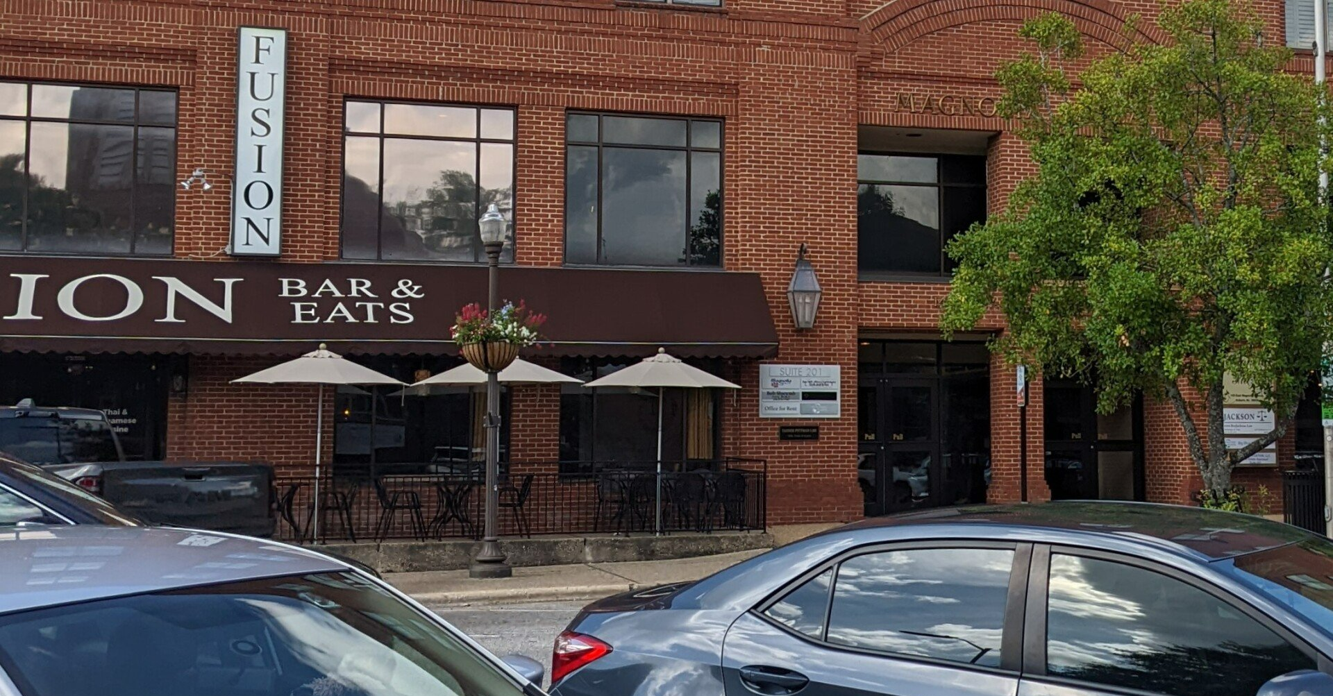 SPF Efficient Office Tint installed to building windows blocking Solar heat with UV Sun-fading in downtown Auburn, AL