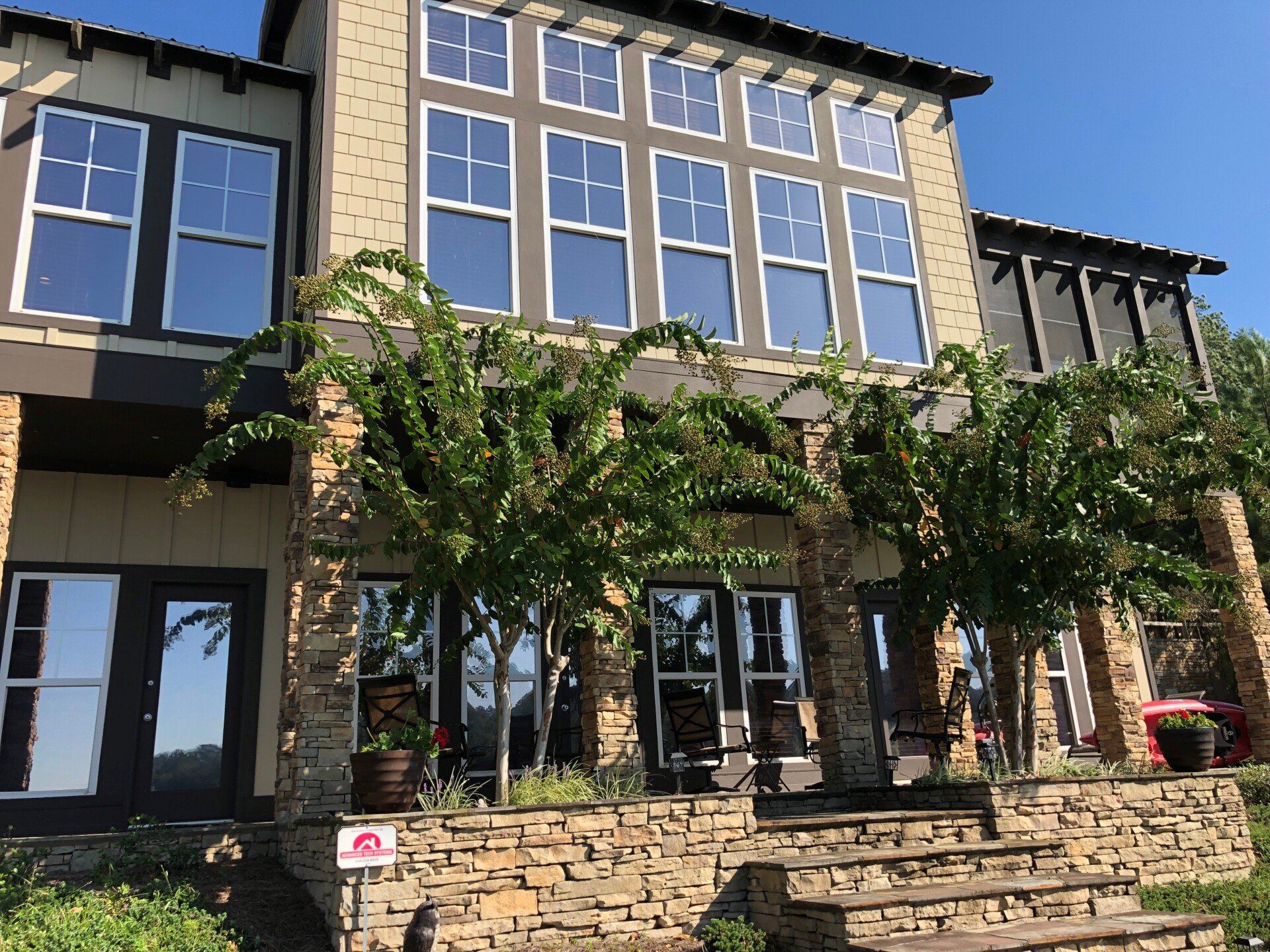 residential window tinting in Dadeville AL - SPF Lt Rose Platinum Tint Blocked 74% Heat From Lake Home Windows in Dadeville, AL