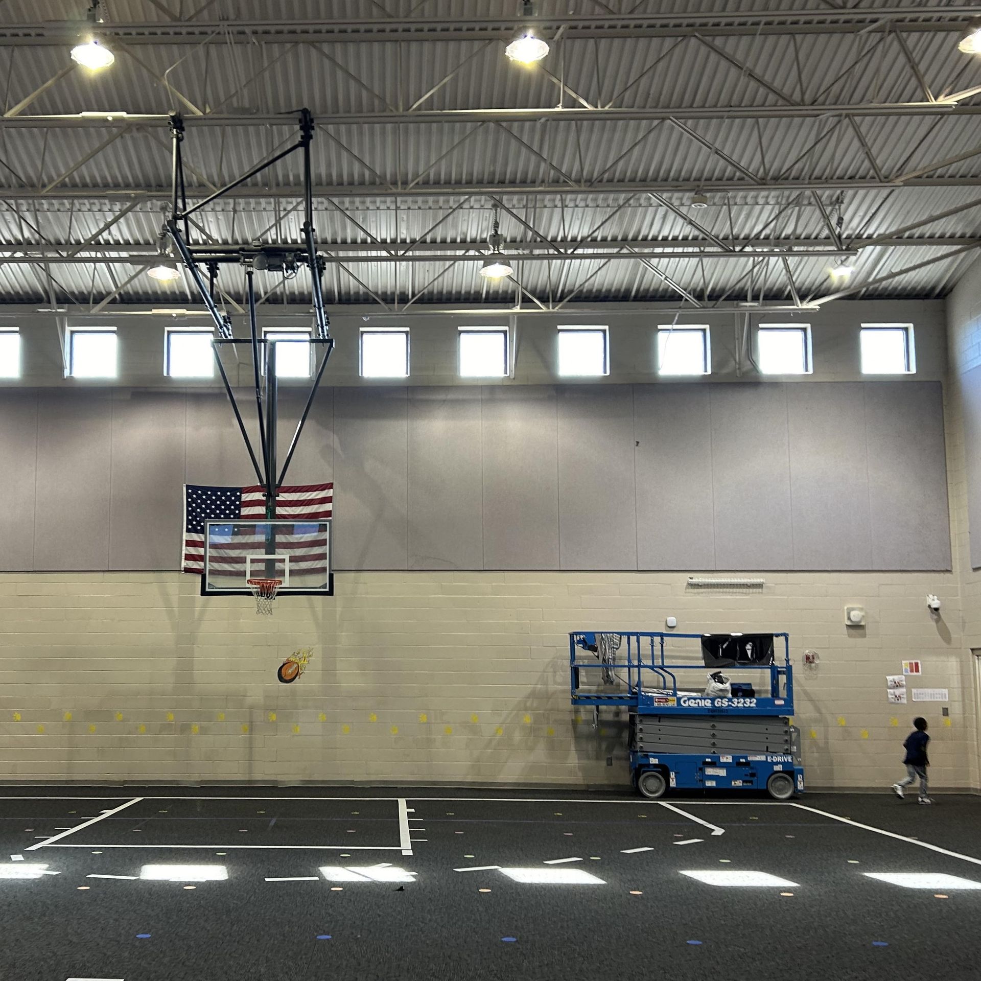 Before bright Sun glare and heat gain were blocked from gym windows by SPF Ultra Performance Tint.