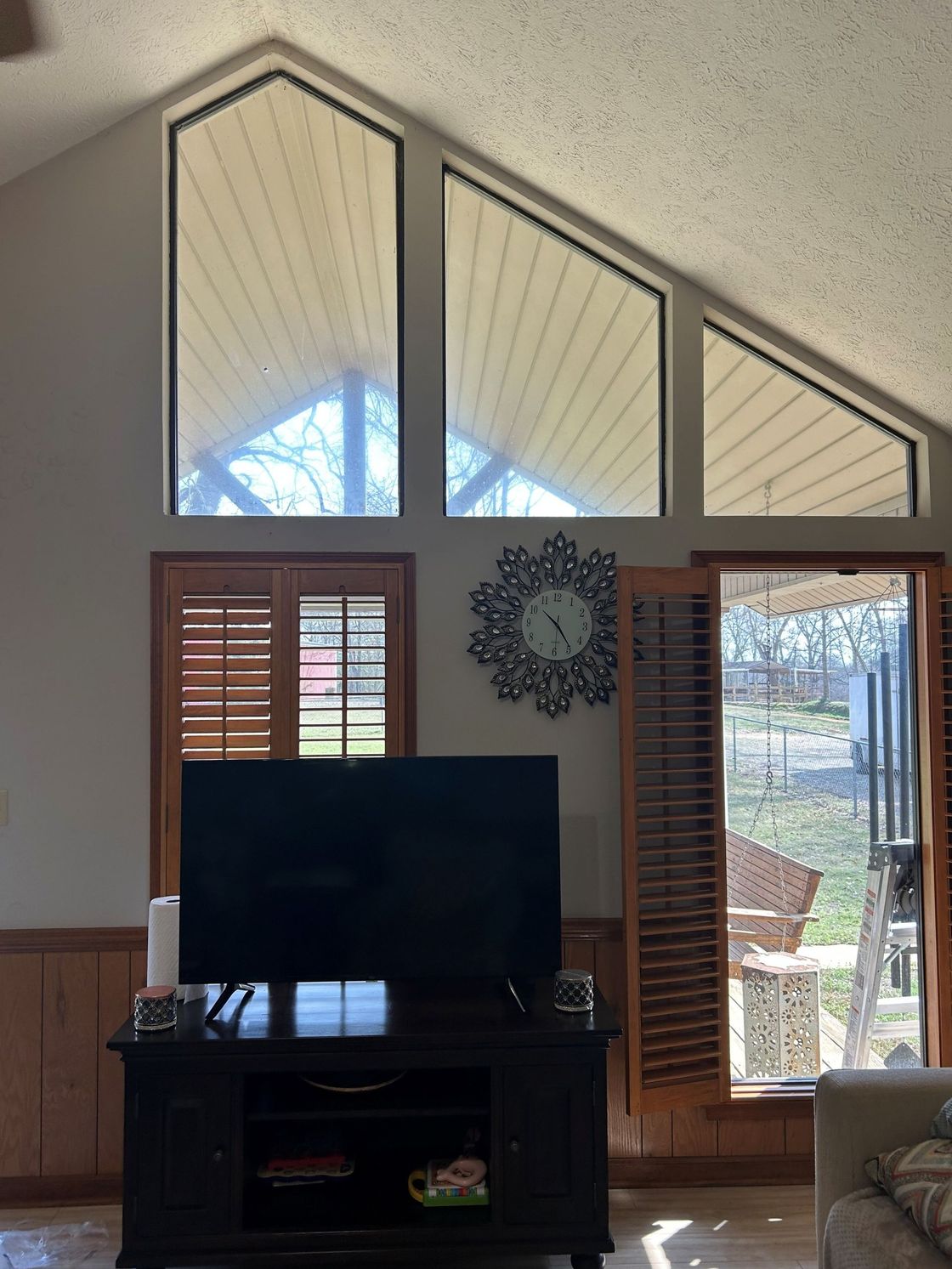 home window tinting - heat with bright uv Sun flooded inside before SPF tint was installed near Montgomery AL