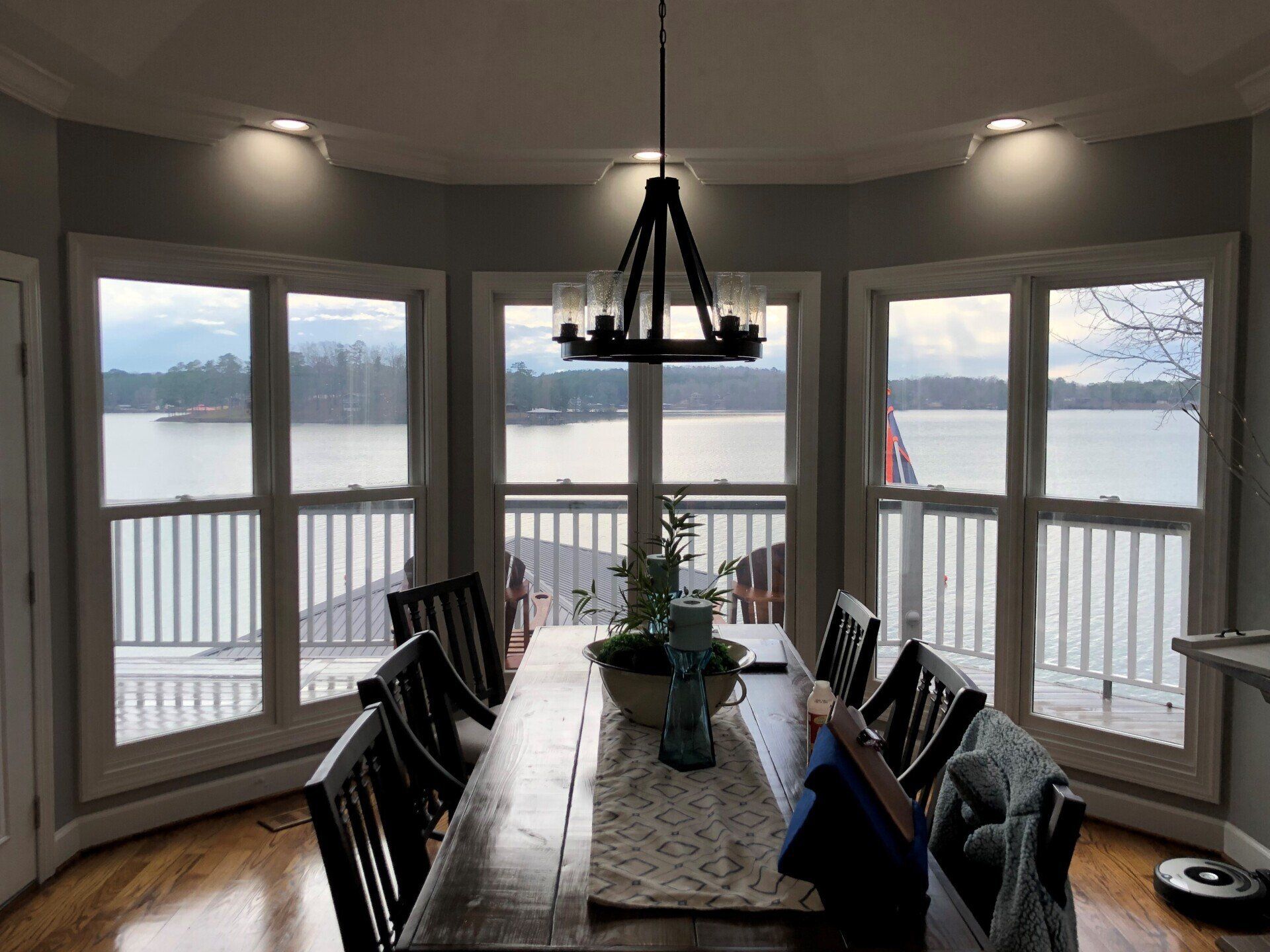 Home window tinting service in Dadeville - SPF Dimmed Crystal Residential Tint installed to home windows and doors at lake Martin in Dadeville, AL