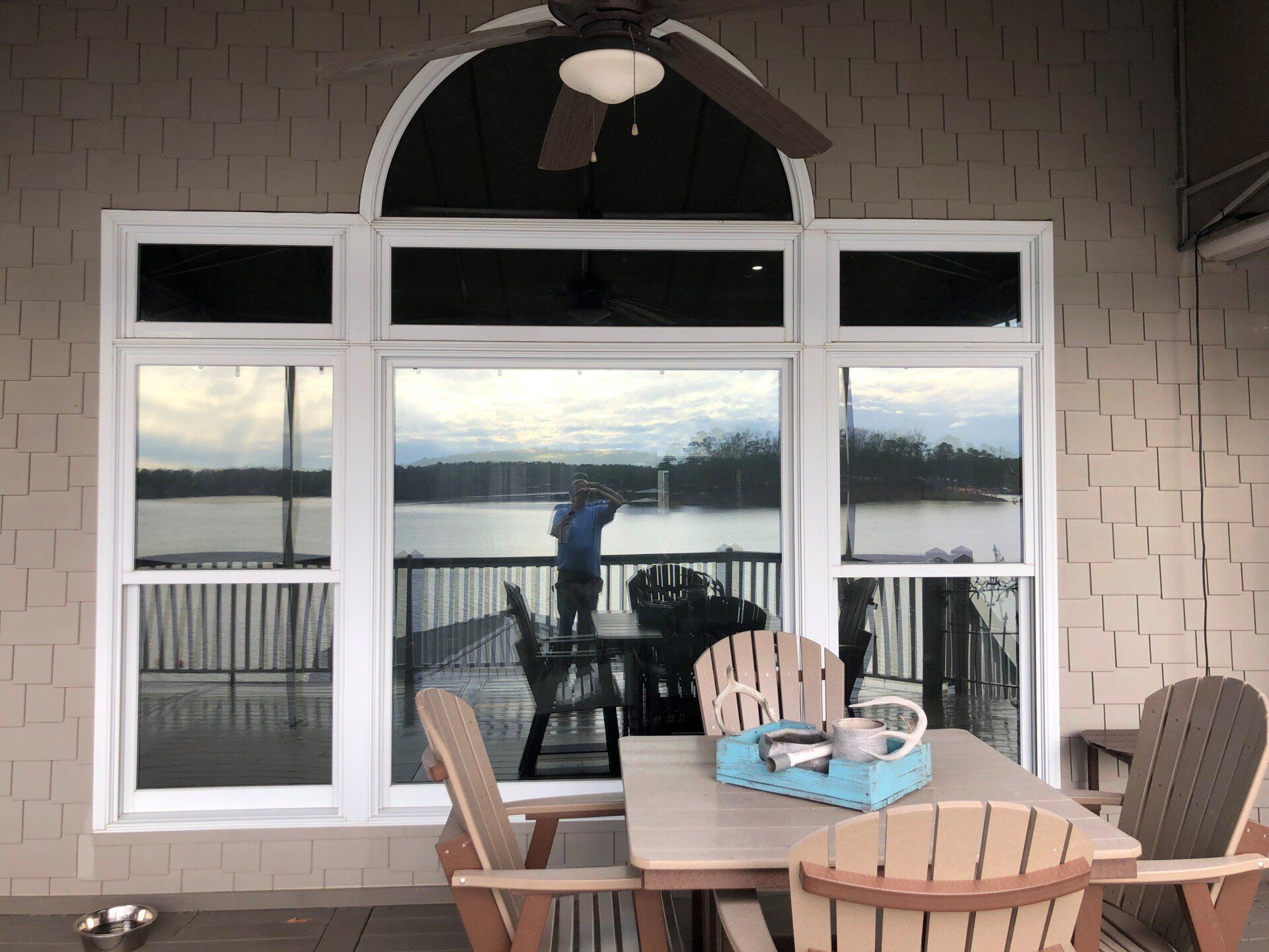 professional residential tinting service at Lake Martin in Dadeville, AL - SPF Dimmed Crystal blocked Heat & Glare from lake home while leaving an incredible view looking out in Dadeville, AL