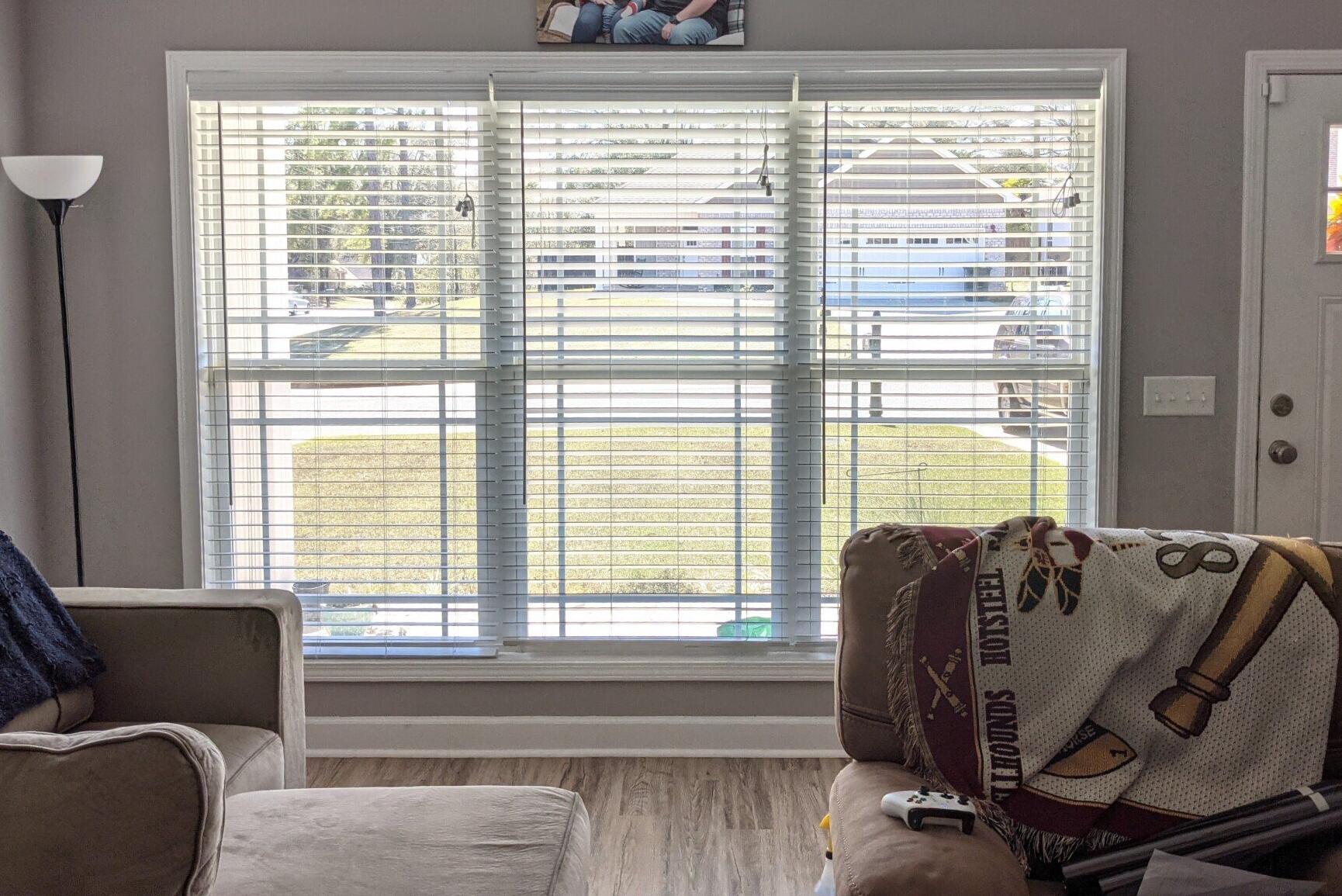 home tinting in Enterprise AL - Bright Sun Glare was creating visual distortion looking inside and out.   Permanent UV-Sun damage was on it's way before SPF Leading Home Tint in Enterprise AL