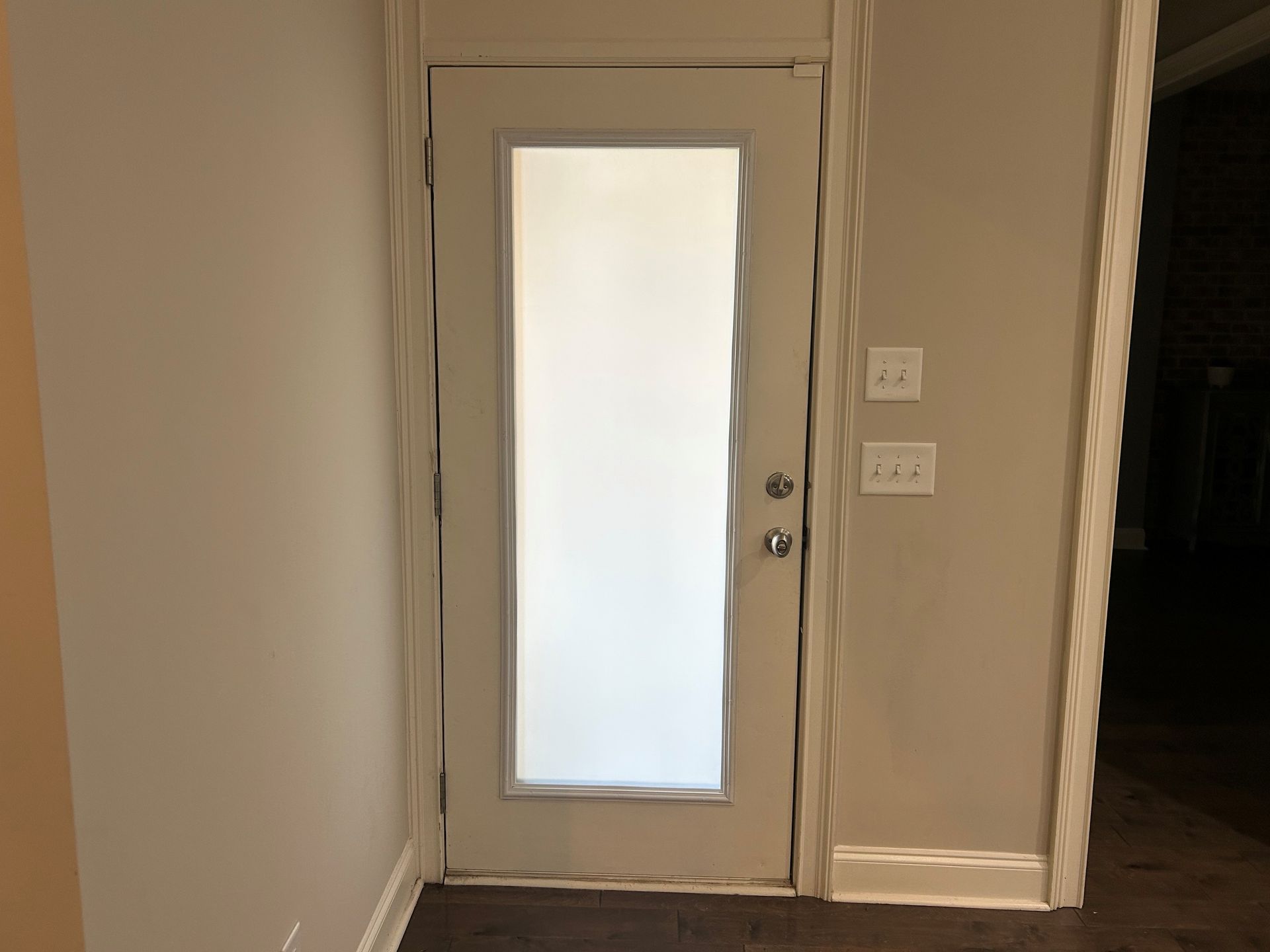 tint home in Prattville - SPF Frosted Glass Tint adds privacy with uv safe comfort inside home windows in Prattville