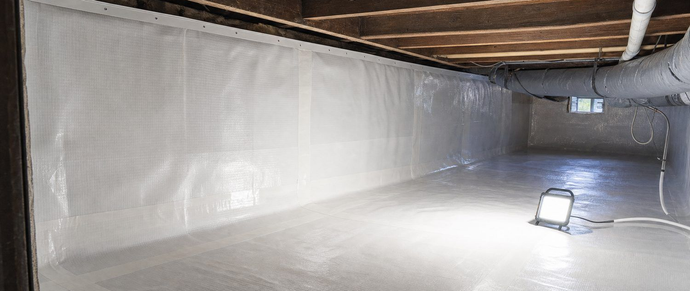 Sealing crawl space in Ohio basement