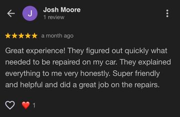 Josh Moore's 5-star review for M&T Auto Shop in Nicholasville, KY