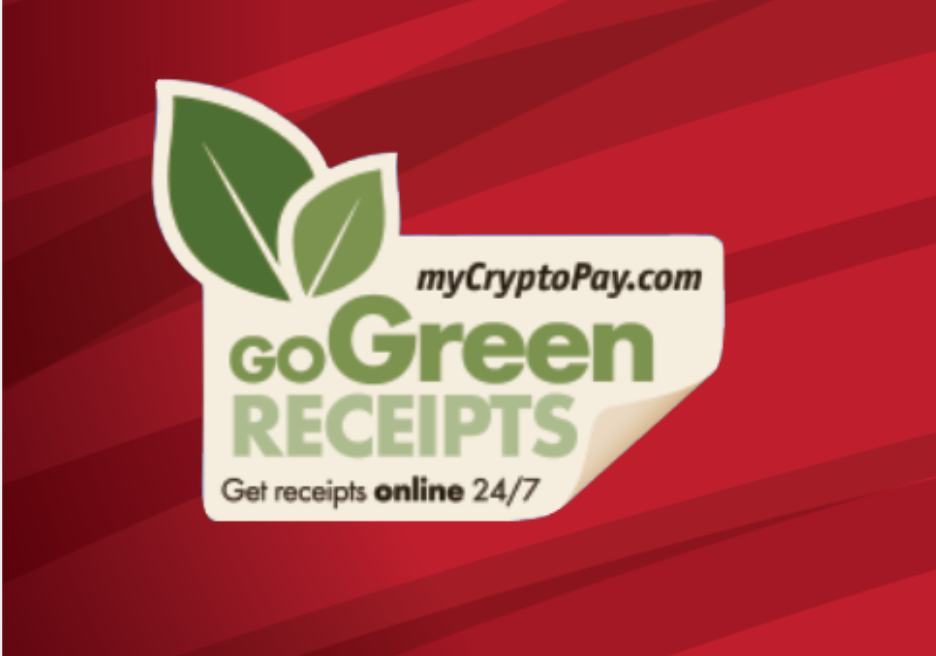 A sticker that says go green receipts on it classic car wash 