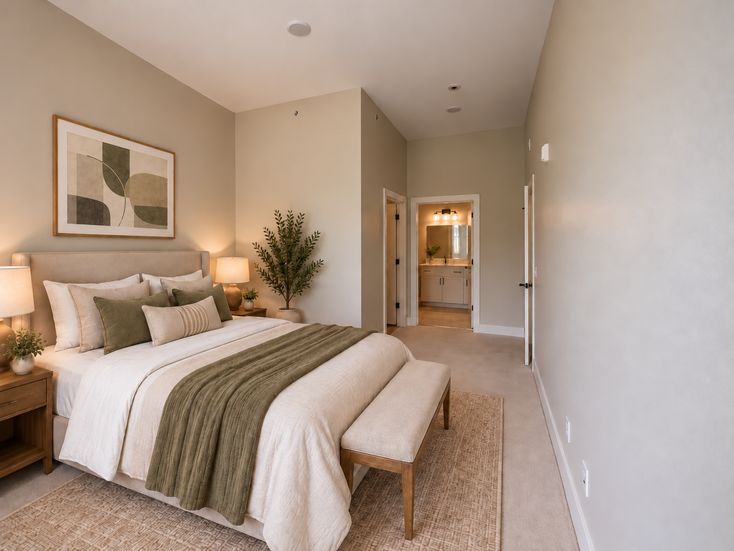 AI rendering of a master bedroom