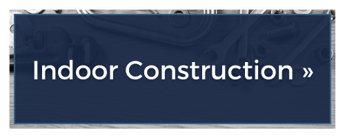 A rectangular dark blue button with the white text