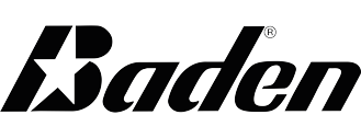 Black logo for Baden sports equipment with a star graphic in the first letter.
