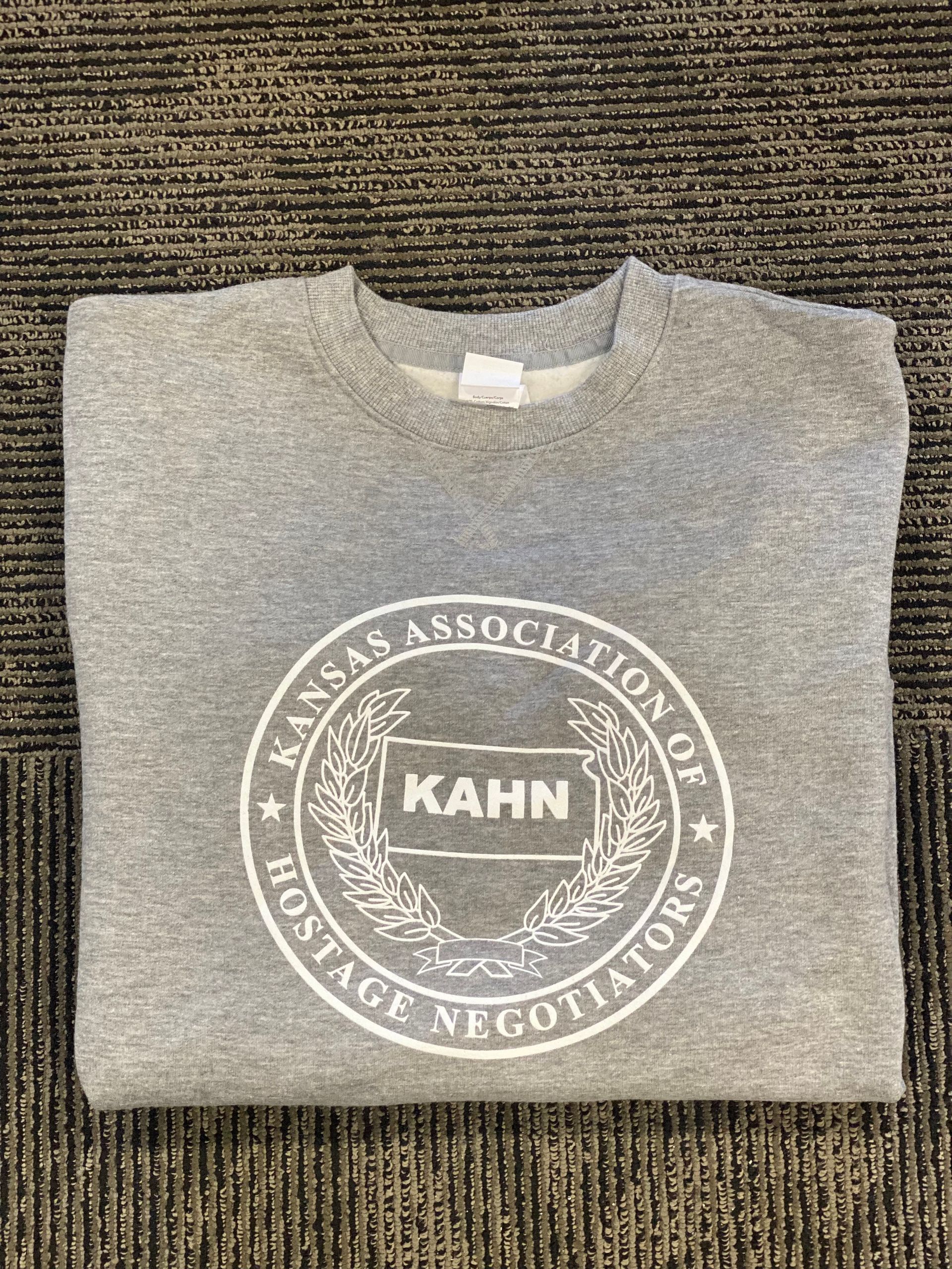 Gray sweatshirt with the