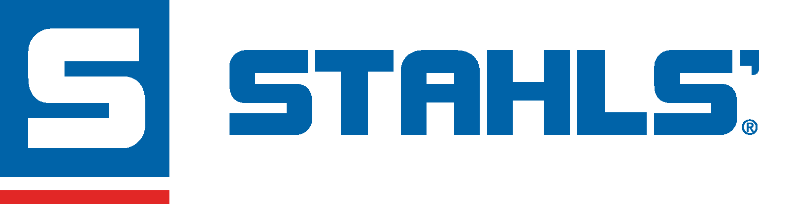 Logo of Stahls, with a blue