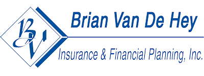 Brian Van De Hey Insurance & Financial Planning, Inc. logo with blue text and diamond icon