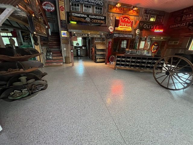 Finished floor in antique shop in Spooner, WI