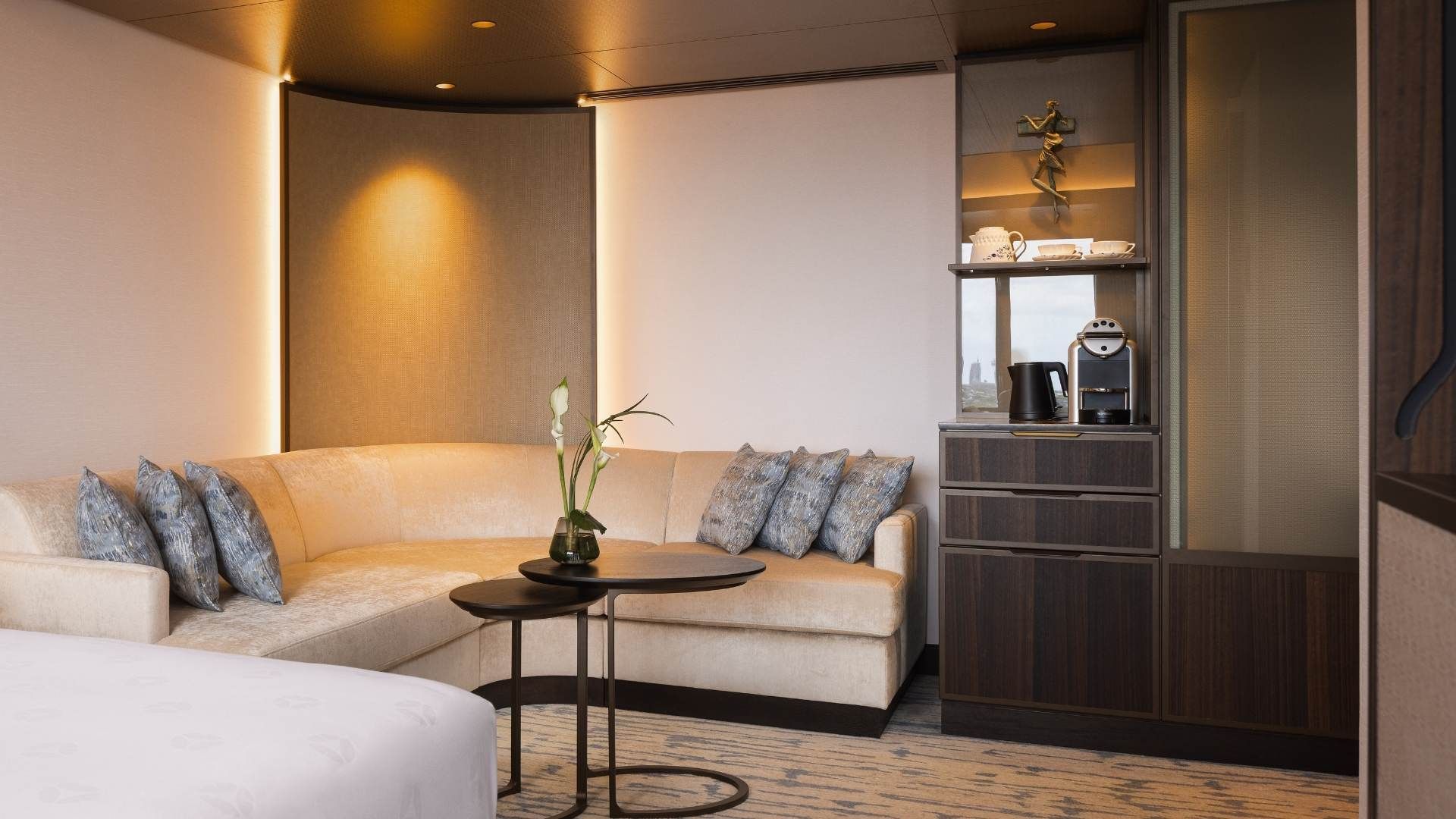 The spacious and naturally-lit Superior Junior Suite at Hotel Okura Amsterdam in The Netherlands (Holland).