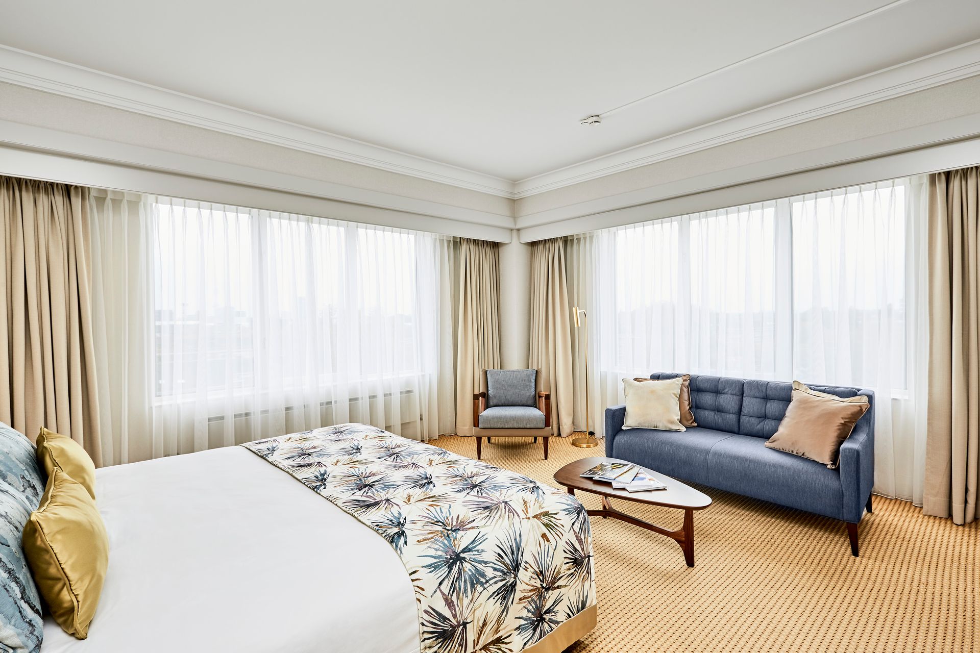 The elevated Executive Junior Suite at Hotel Okura Amsterdam in The Netherlands (Holland).