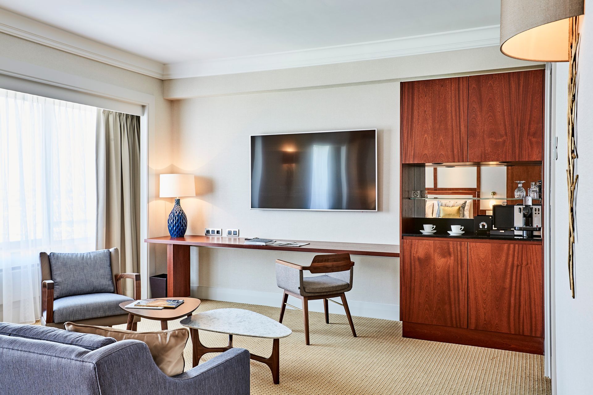 The elevated Executive Junior Suite at Hotel Okura Amsterdam in The Netherlands (Holland).