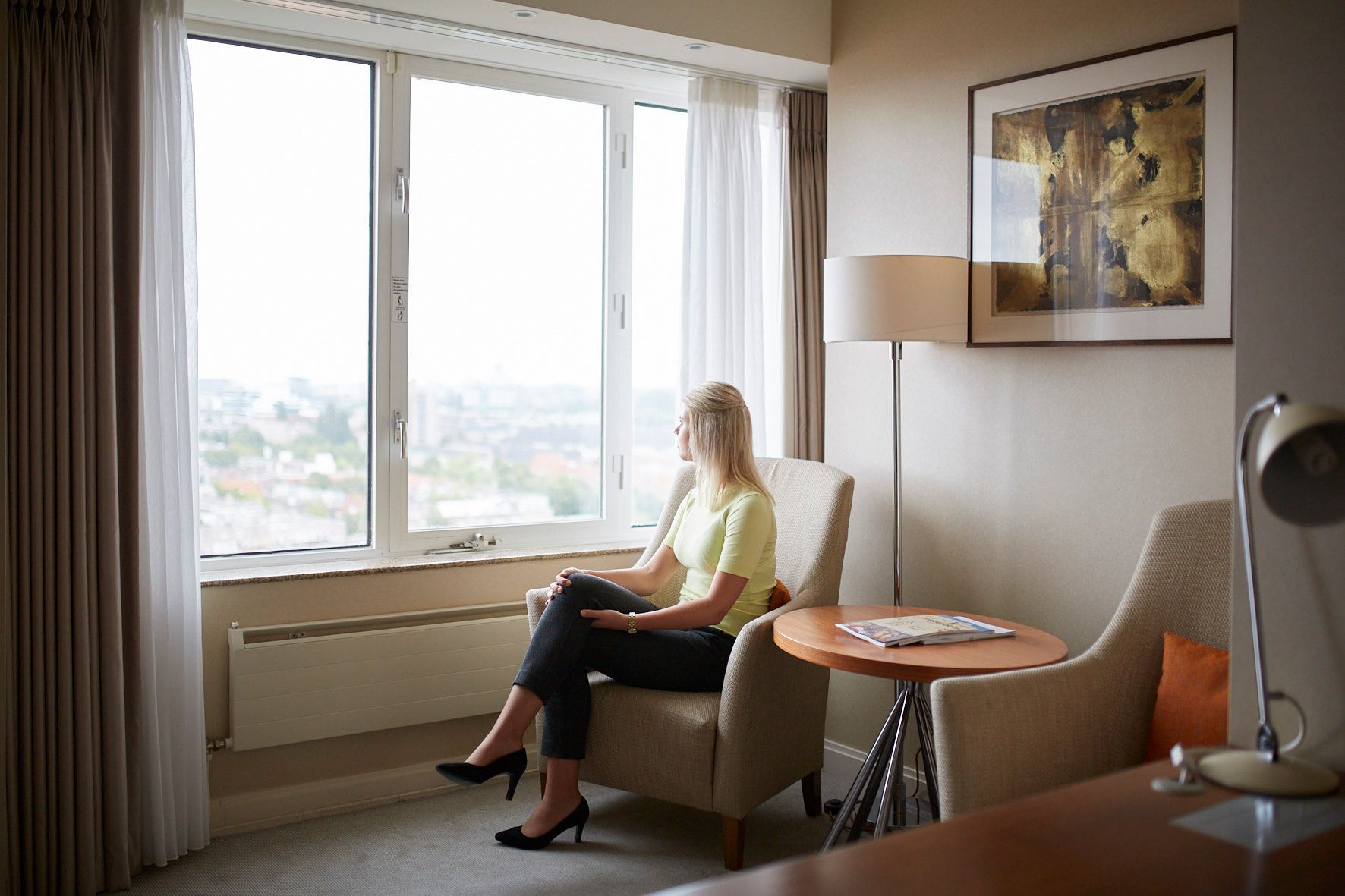 The elegant Superior Room at Hotel Okura Amsterdam in The Netherlands (Holland).