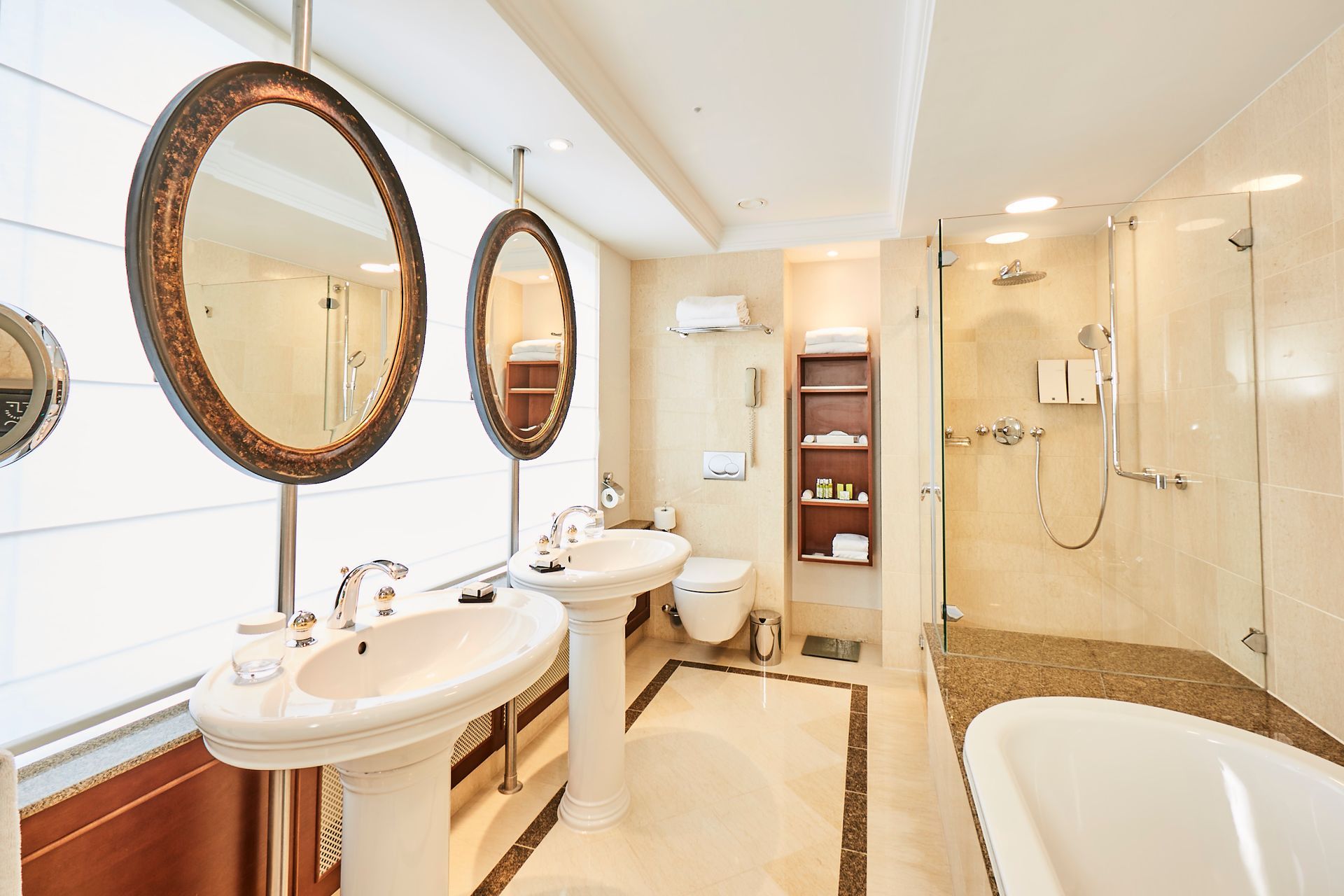 The elevated Executive Junior Suite at Hotel Okura Amsterdam in The Netherlands (Holland).