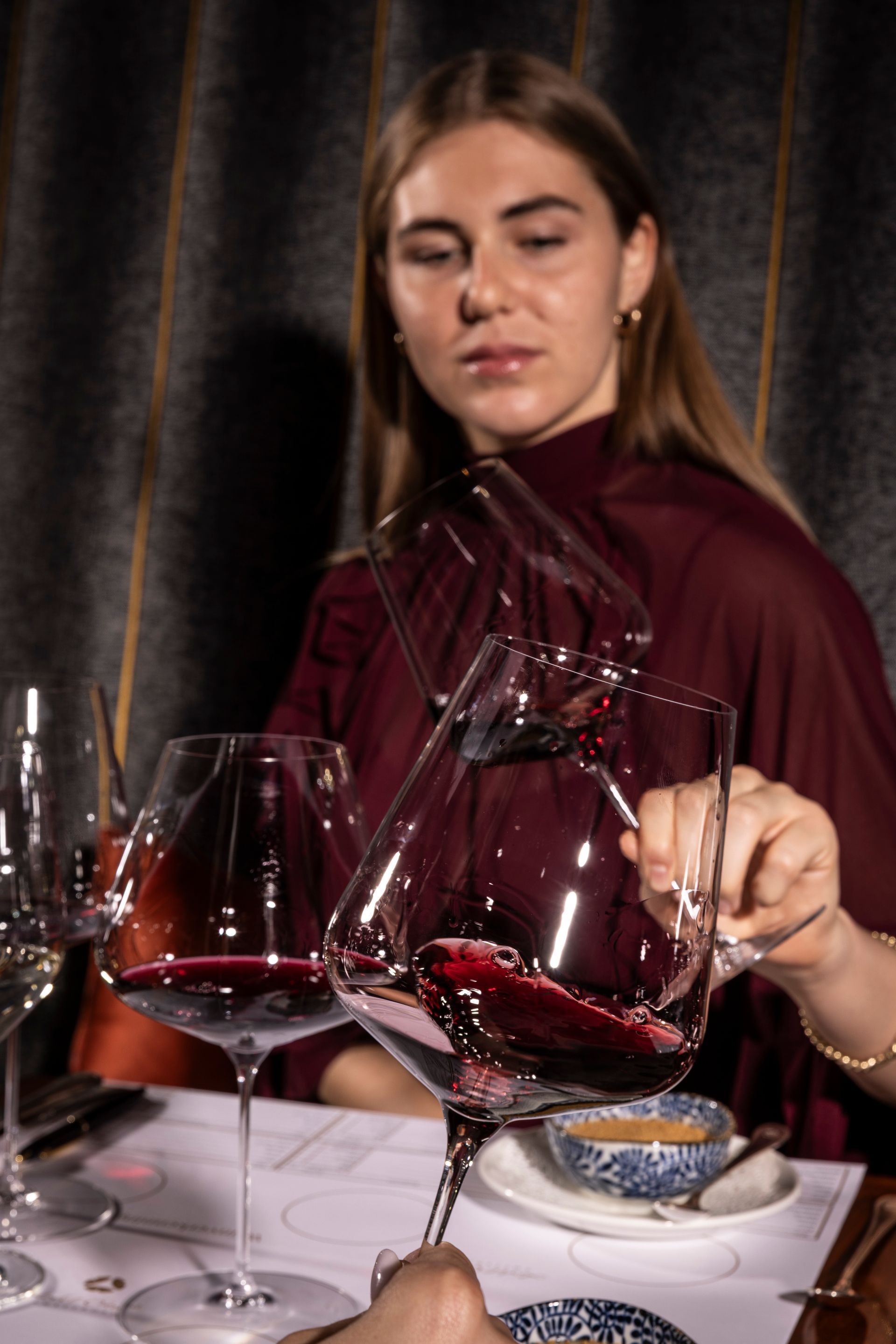 red wine during wine tasting experience in Amsterdam