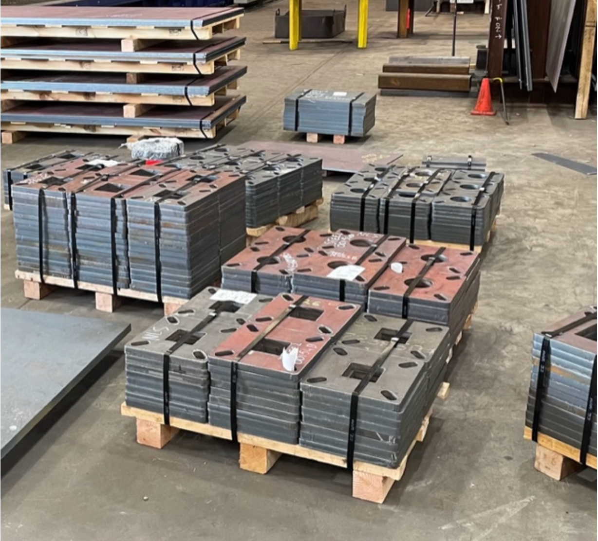 sheets of steel