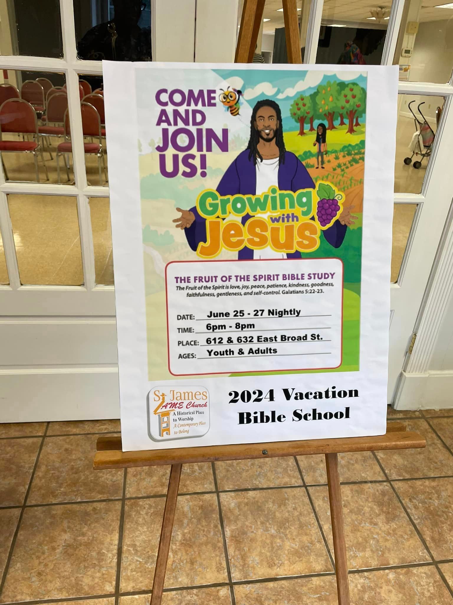 Sign for 2024 Vacation Bible School, 
