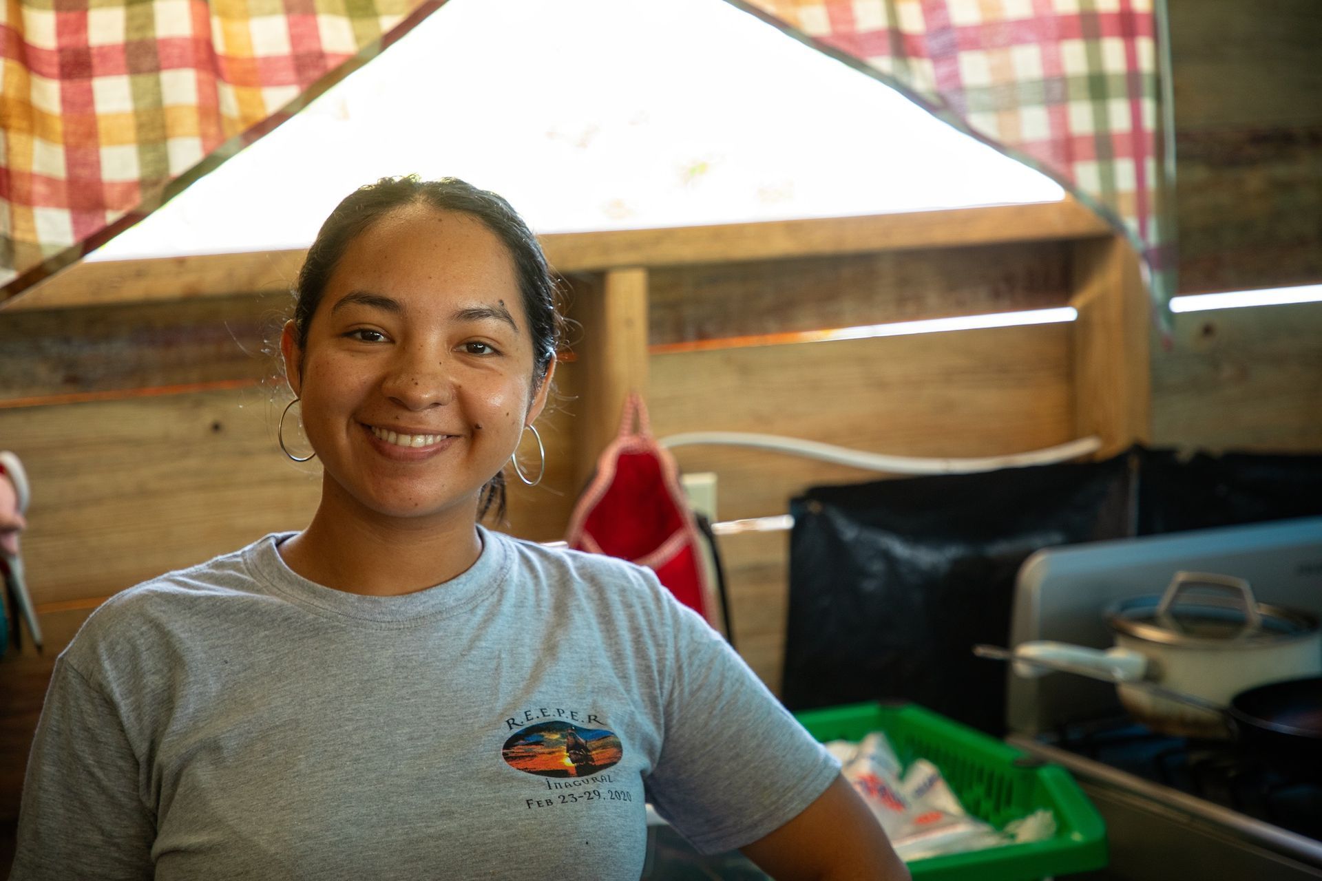 A smiling young lady in Roatan.
