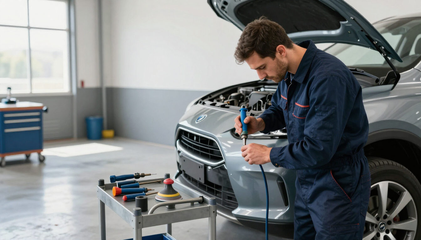 Processus de réparation carrosserie Domène