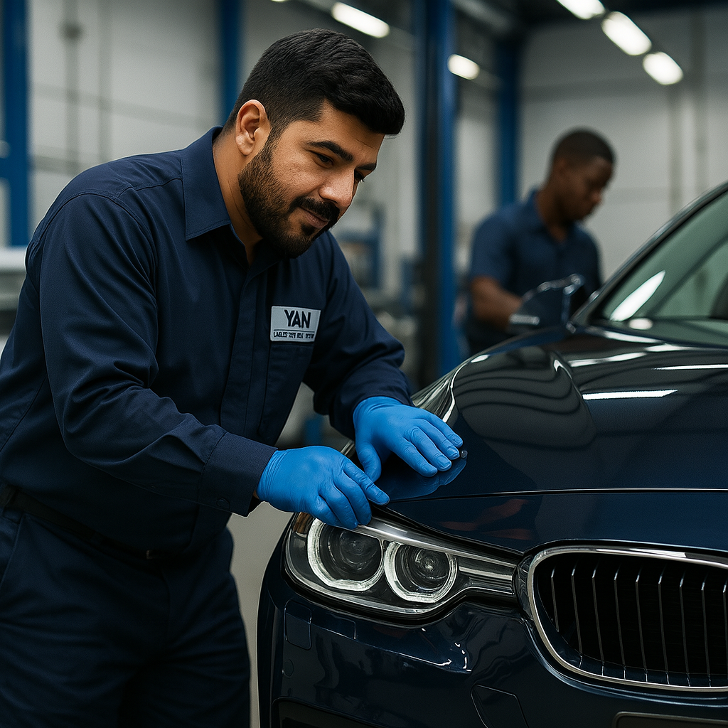 Rénovation et contrôle de phare de voiture chez Yan Carrosserie Autos à Domène proche de Seyssinet-Pariset