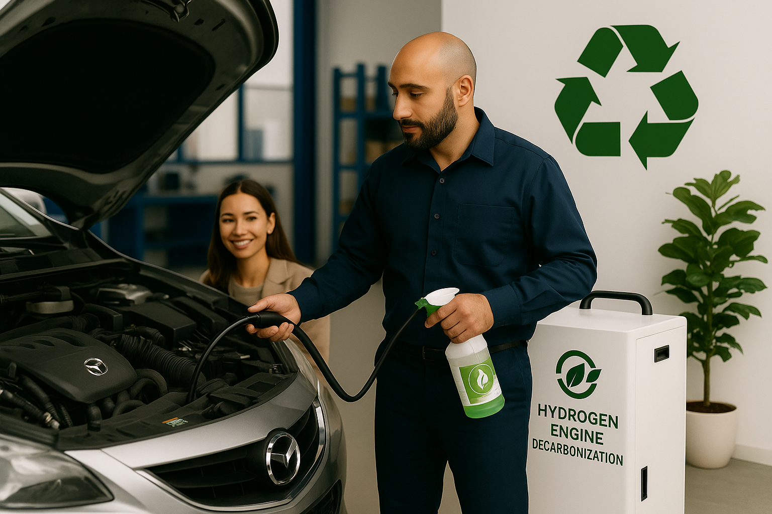 Décalaminage moteur hydrogène éco-responsable chez Yan Carrosserie Autos à Domene, proche de Grenoble.
