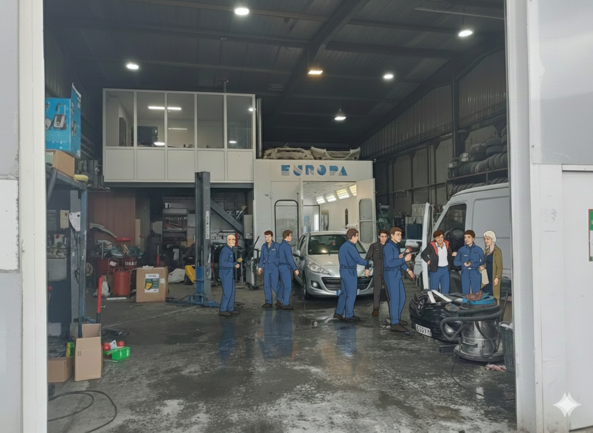 Équipe de préparation esthétique et nettoyage auto chez Yan Carrosserie Autos à Domène proche de Meylan
