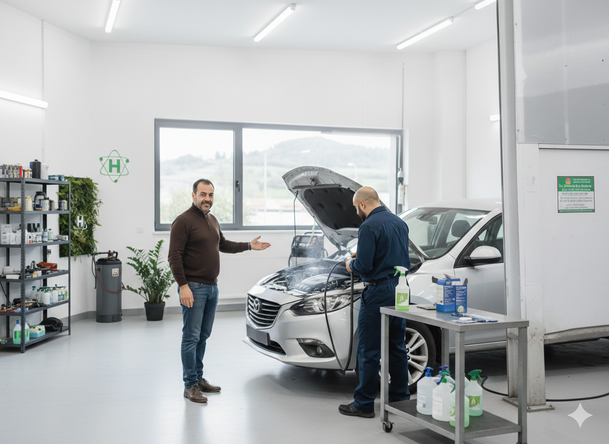 L'équipe de Yan Carrosserie Autos inspectant un véhicule à Domène proche de Bernin