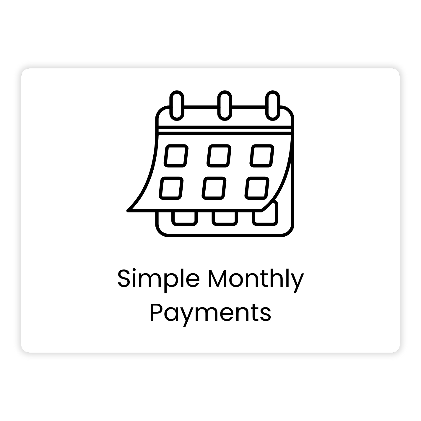Simple Monthly Payments with calendar icon