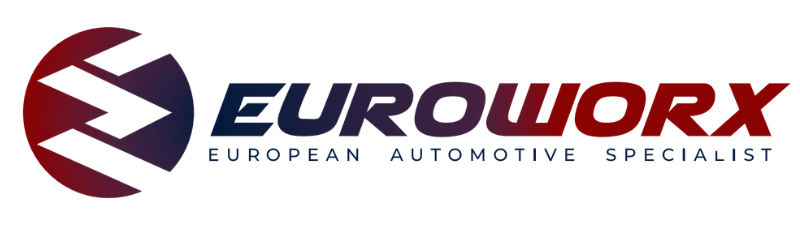 Euroworx logo in maroon and navy with the tagline “European Automotive Specialist”