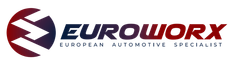Euroworx logo in maroon and navy with the tagline “European Automotive Specialist”