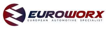 Euroworx logo in maroon and navy with the tagline “European Automotive Specialist”