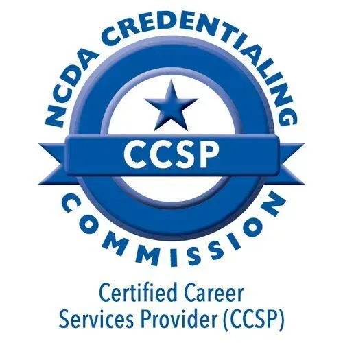 Blue CCSP logo for the National Credentialing Commission, Certified Career Services Provider.