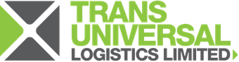 Logo of Trans Universal Logistics Limited, green and gray with text and graphic.