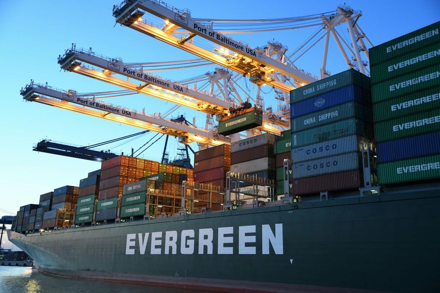 Large cargo ship