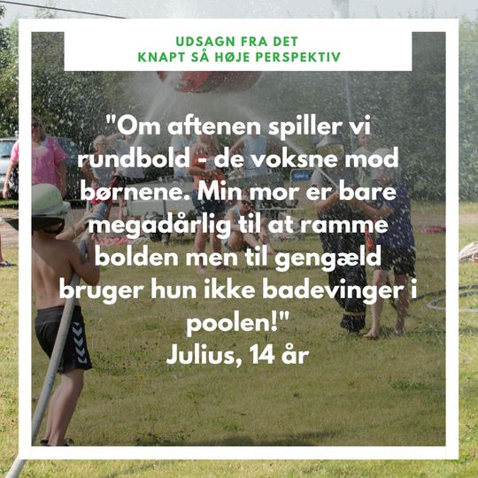 Citat fra Julius på 14 år: Om aftenen spiller vi rundbold.