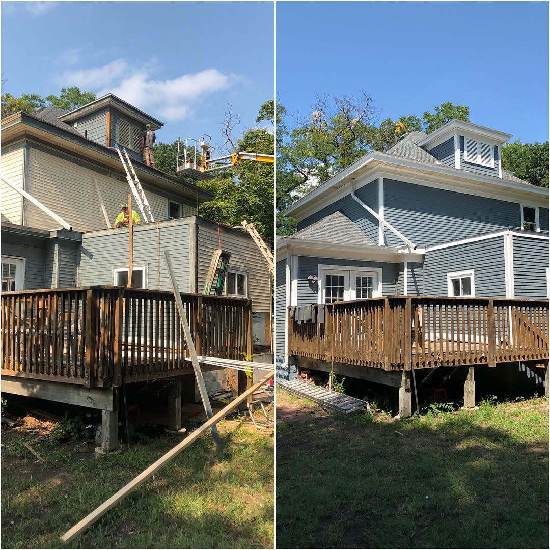 Windows Replacement Before and After — Cheney, KS — Flint Rock Construction