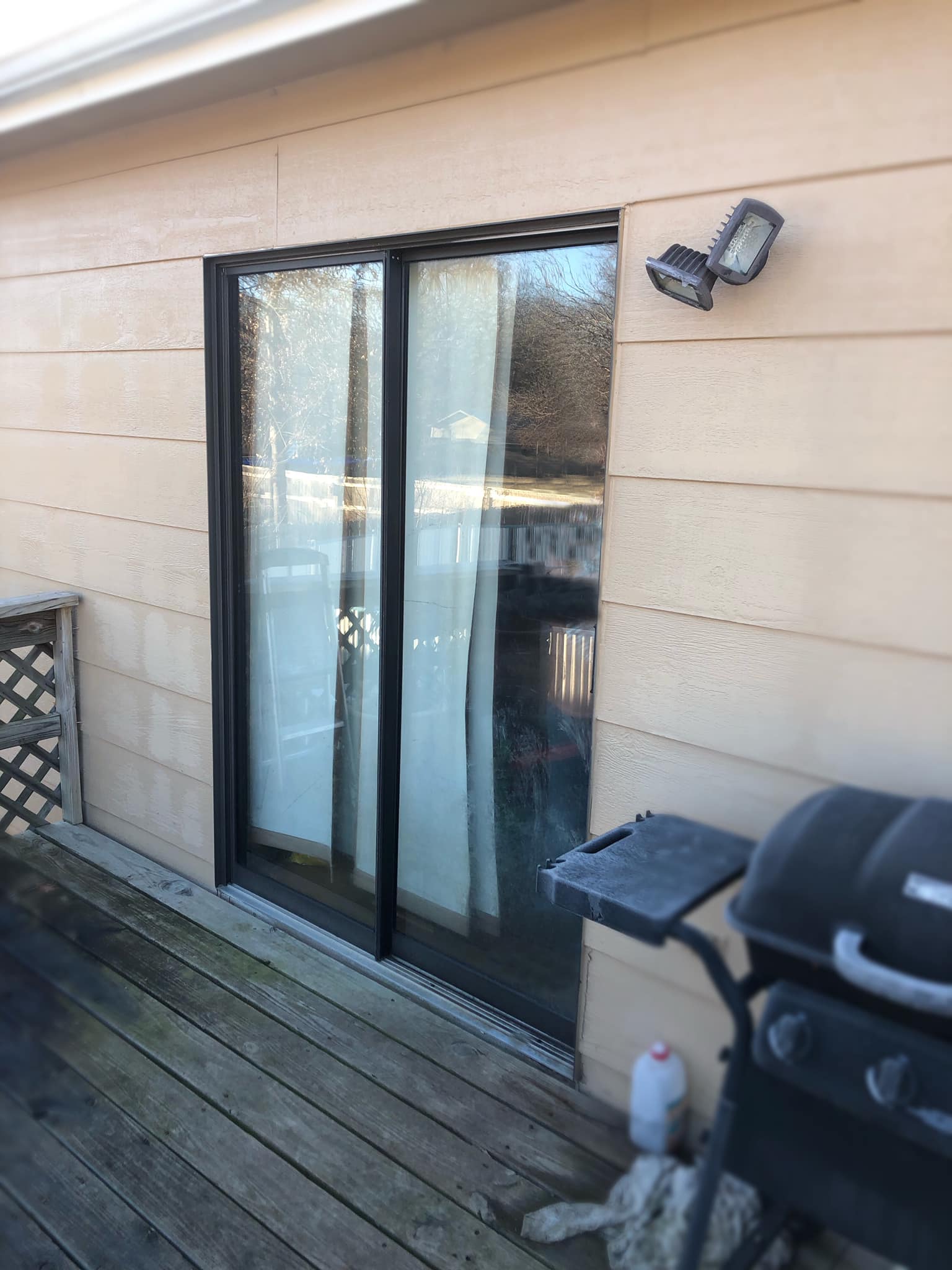 Before Sliding Glass — Cheney, KS — Flint Rock Construction