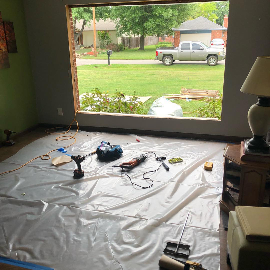 Before Window Installation — Cheney, KS — Flint Rock Construction