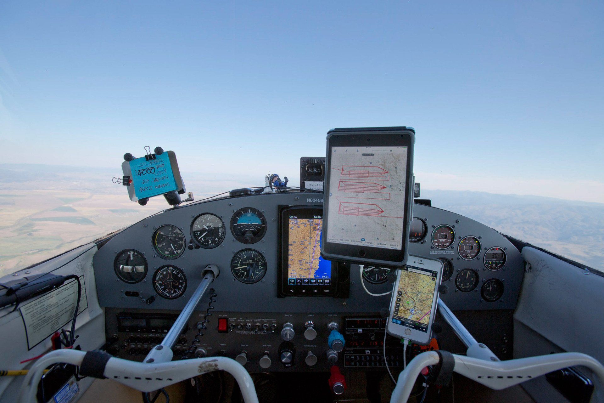 Inflight during mapping mission