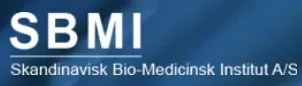 Et logo for Skandinavisk Bio-Medicinsk Institut A/S med den hvide tekst