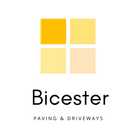 Bicester Paving & Driveways logo with four yellow squares above black text