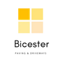 Bicester Paving & Driveways logo with four yellow squares above black text