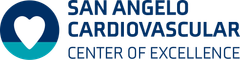 San Angelo Cardiovascular logo with a blue heart icon and text